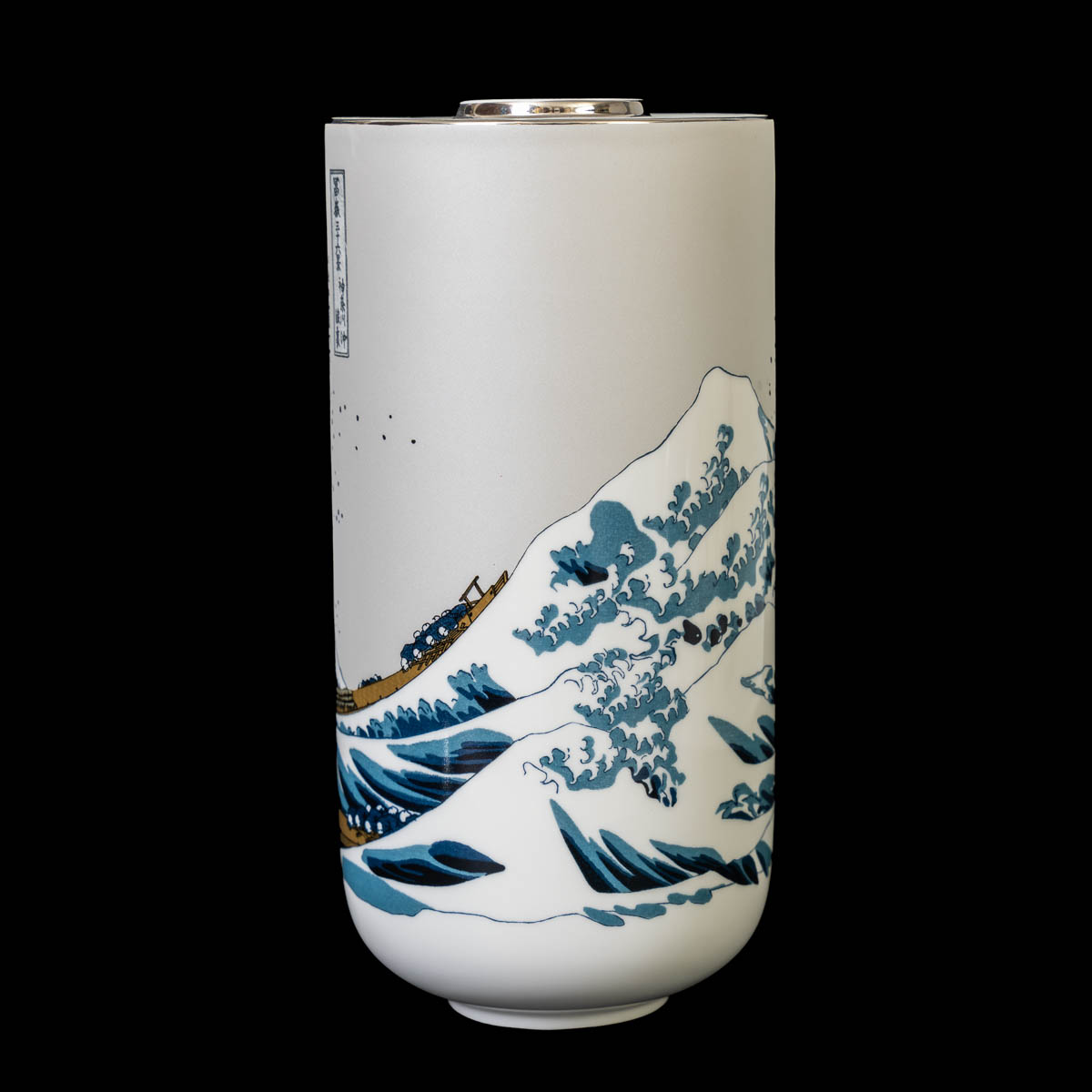 Vase Hokusai : La grande vague de Kanagawa (Cylindrique 25,5 cm), détail n°4