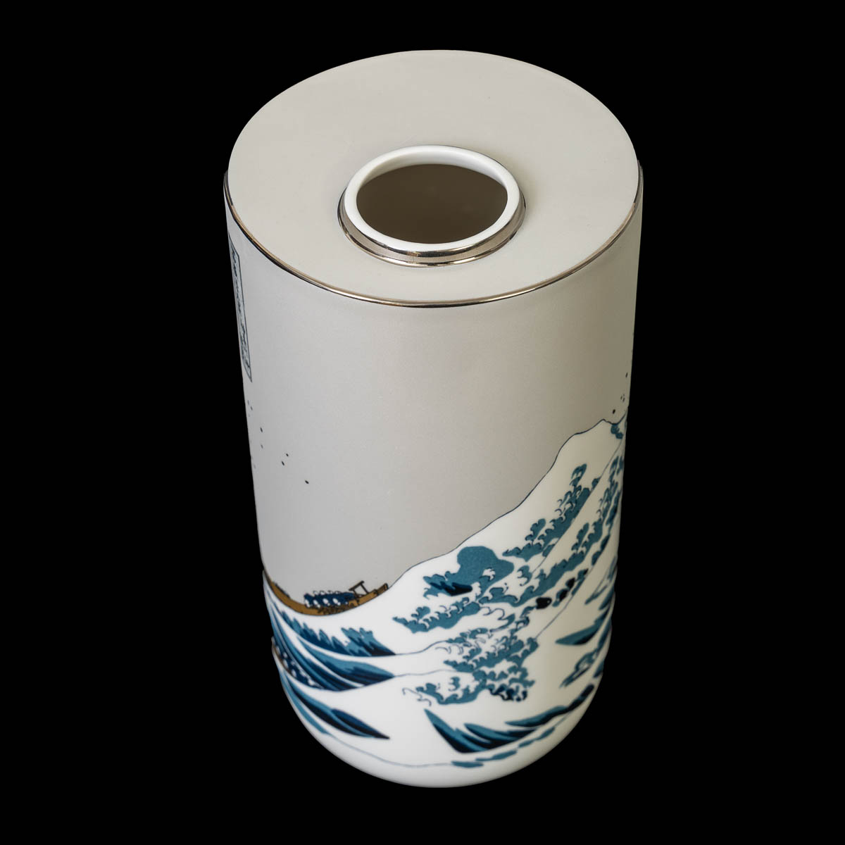 Vase Hokusai : La grande vague de Kanagawa (Cylindrique 25,5 cm), détail n°5