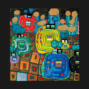 Affiche Hundertwasser : Pavilions and Bungalows
