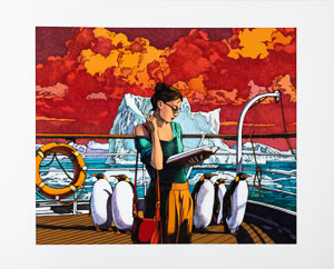 Estampe pigmentaire de Miles Hyman : Etonnants Voyageurs II (2024)