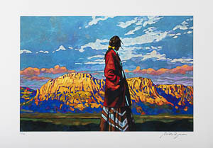 Estampe pigmentaire signée de Miles Hyman : Canyon Land (2026)