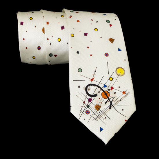 Kandinsky Silk tie : Grey square