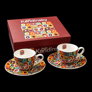 Duo tasses à expresso et sous-tasses Kandinsky : Color Study