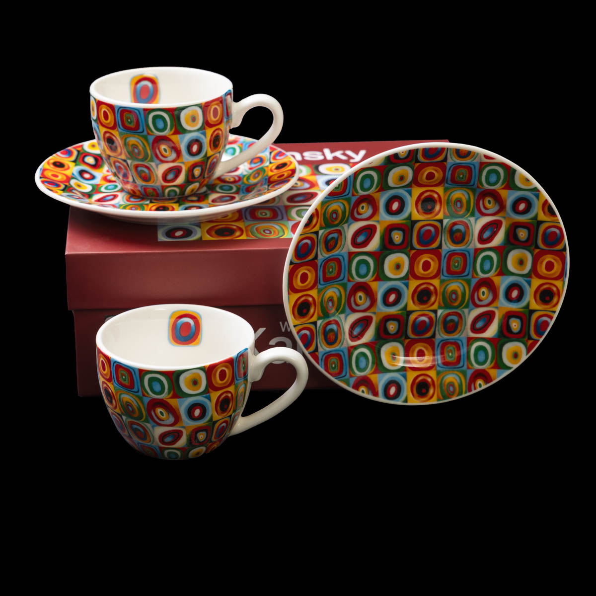 Duo tasses à expresso et sous-tasses Kandinsky : Color Study, (détail n°3)