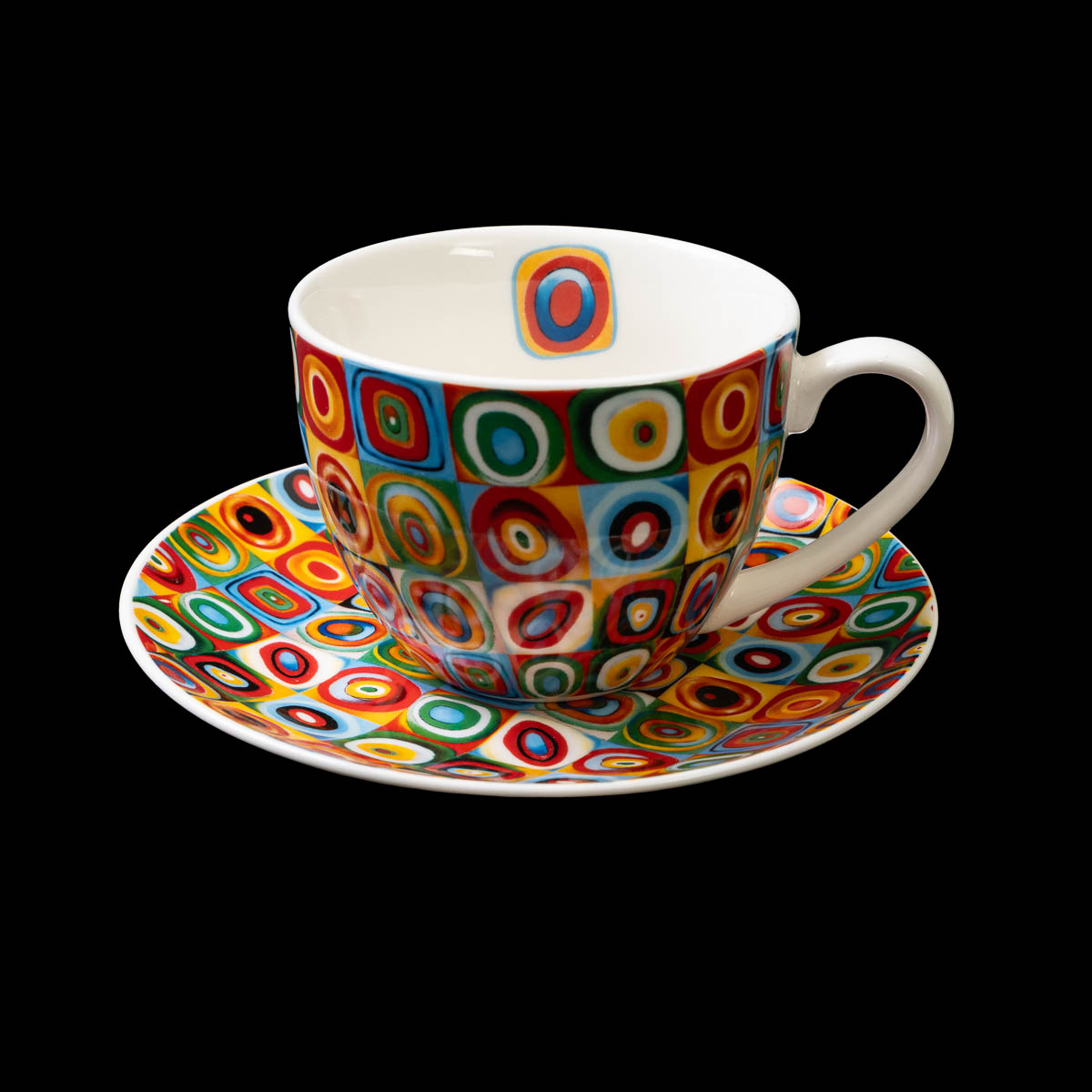 Duo tasses à à thé et sous-tasses Kandinsky : Color Study, (détail n°1)