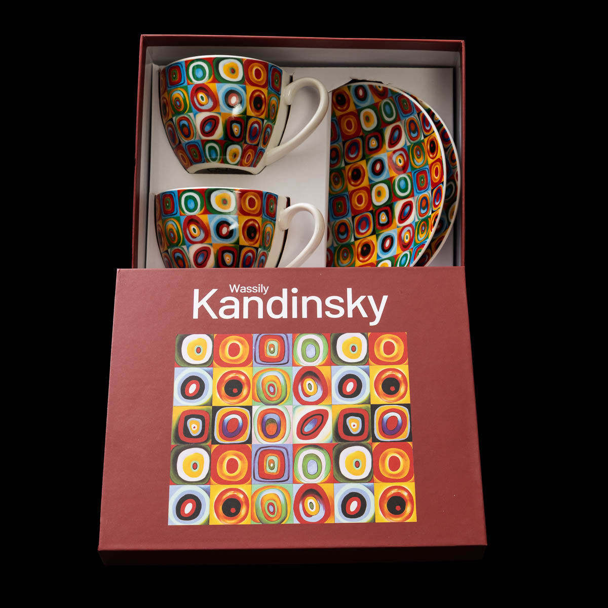 Duo tasses à à thé et sous-tasses Kandinsky : Color Study, (détail n°2)