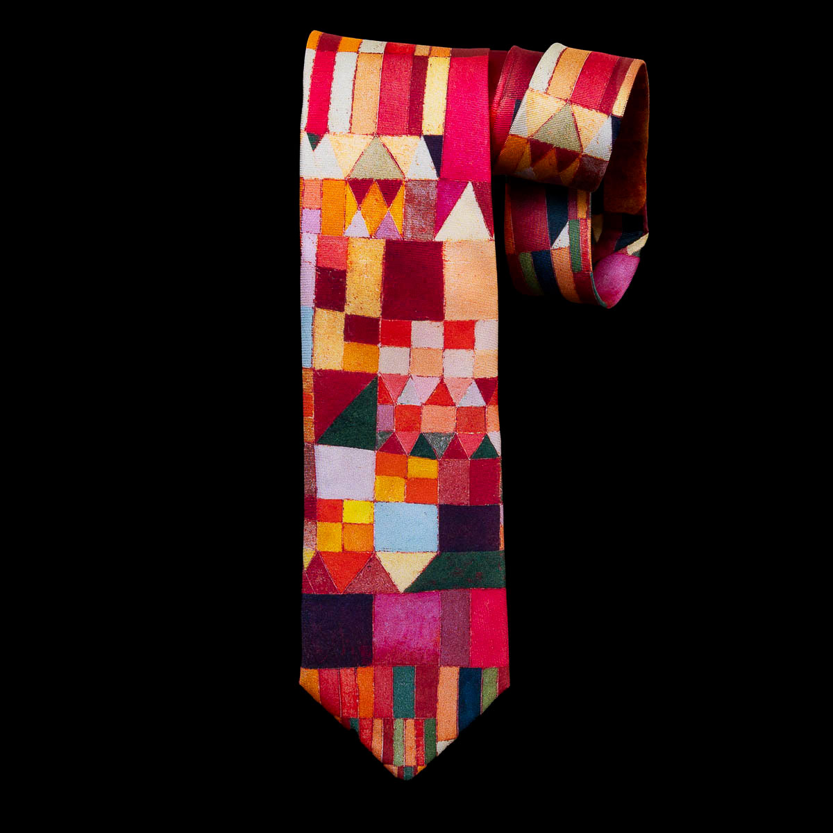 Cravatta in seta - Paul Klee - Bauhaus: Castello e sole (1928)