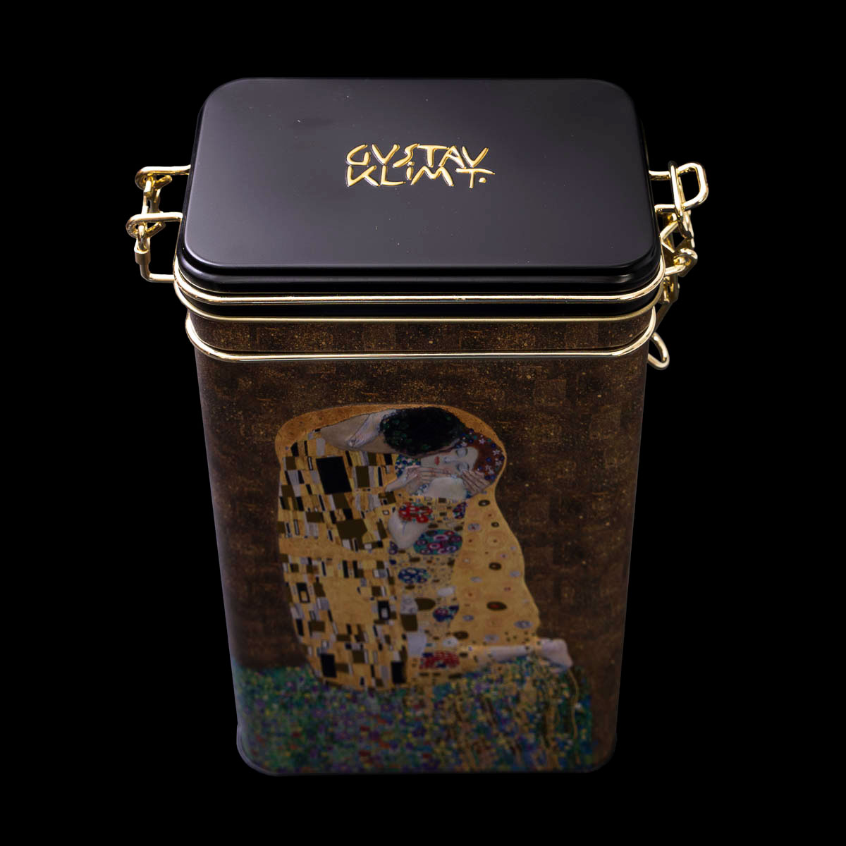 Scatola del caffè ermetica Gustav Klimt: Il bacio (vista dall’alto)