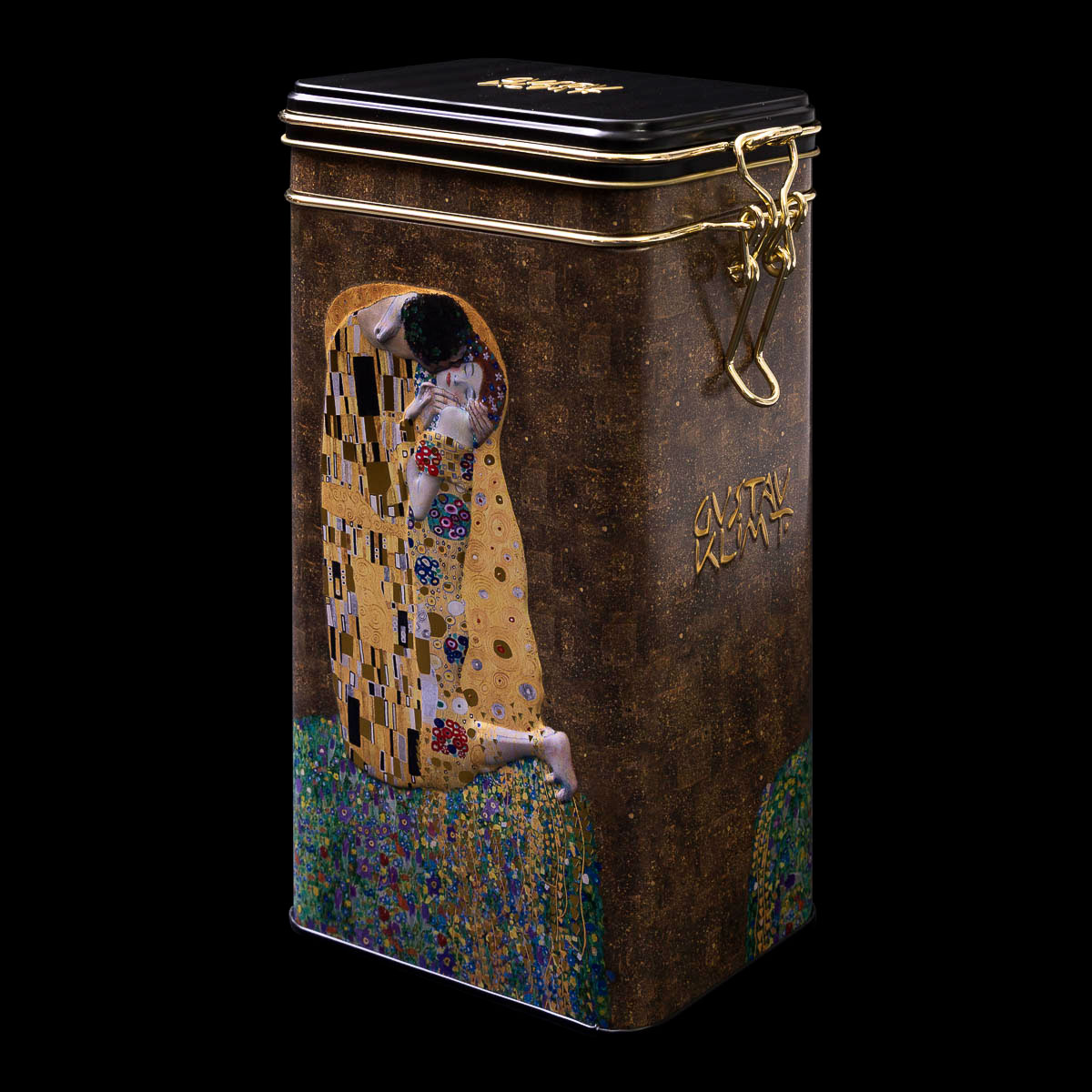 Scatola del caffè ermetica Gustav Klimt: Il bacio (vista di profilo)