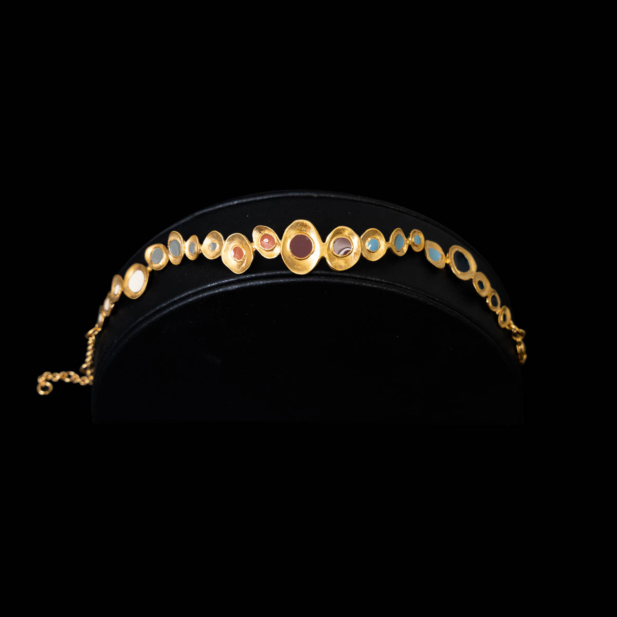 Bracelet d’après Gustav Klimt : Art Nouveau multicolore (détail n°1)