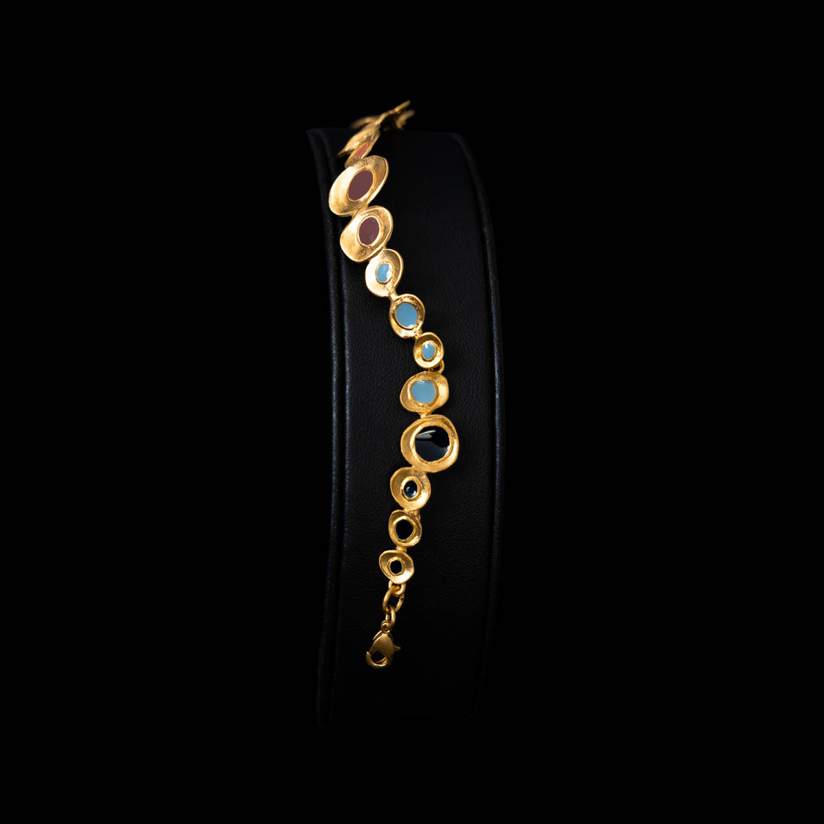 Bracelet d’après Gustav Klimt : Art Nouveau multicolore (détail n°2)