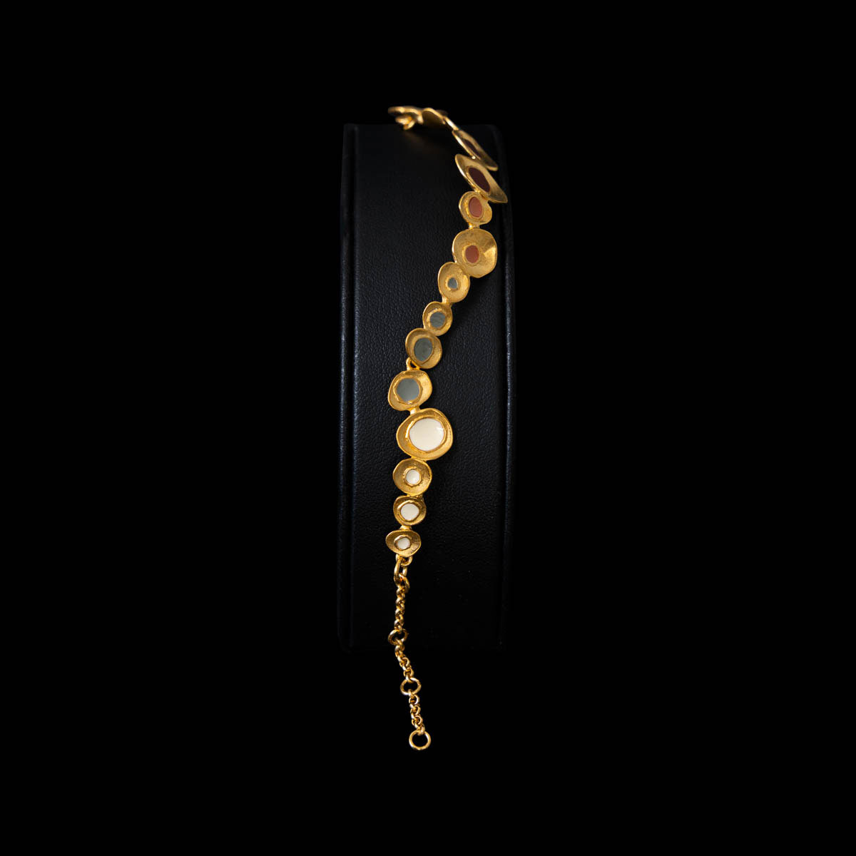 Bracelet d’après Gustav Klimt : Art Nouveau multicolore (détail n°3)