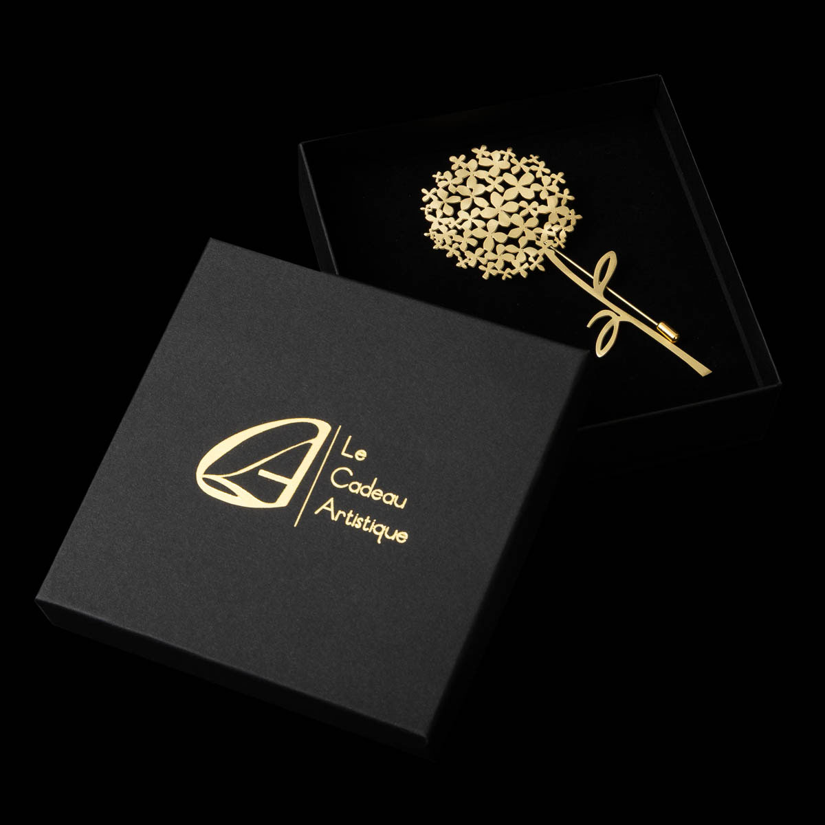 Broche Klimt : Jardín florido (detalle n°1)