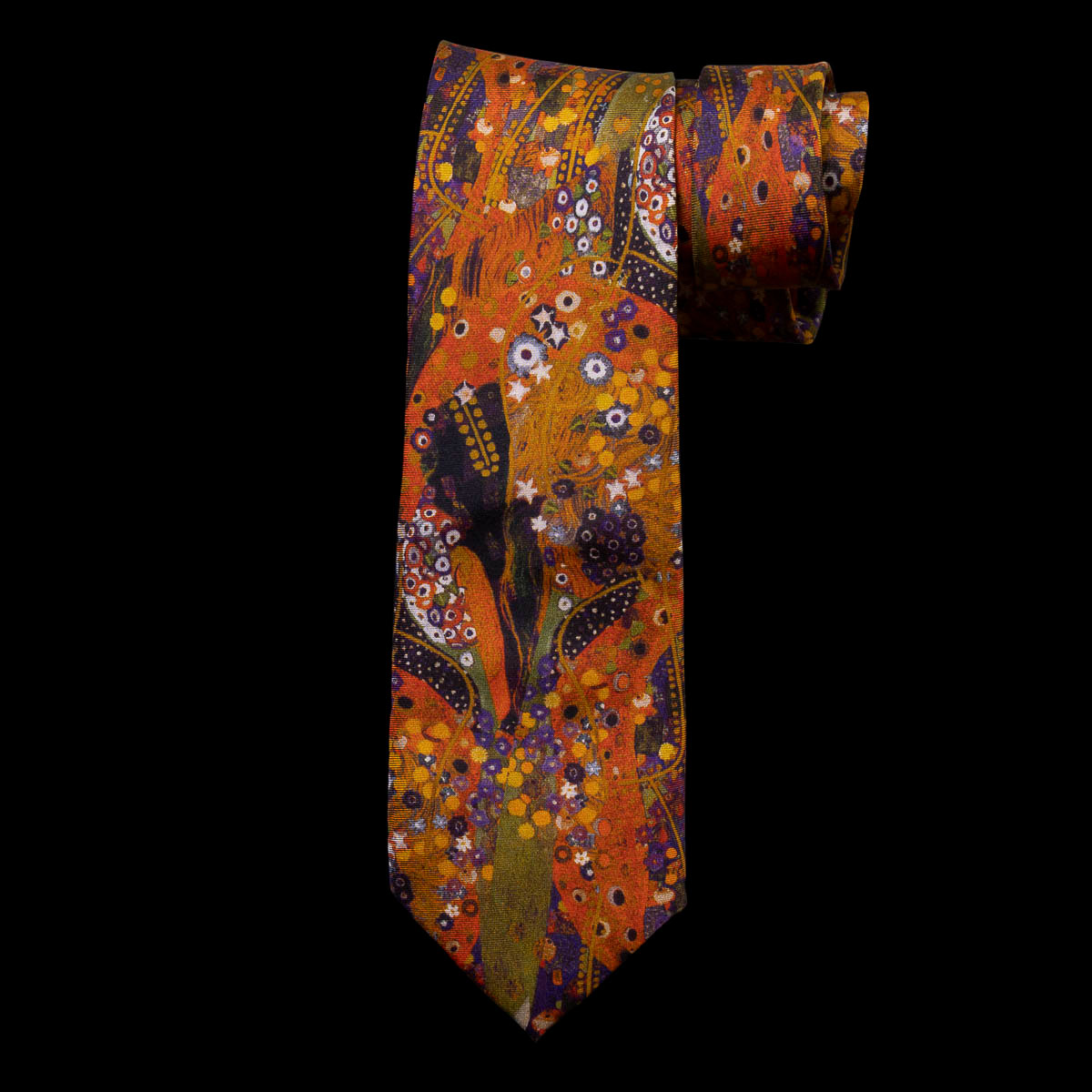 Silk tie Gustav Klimt: Water Serpents (detail)