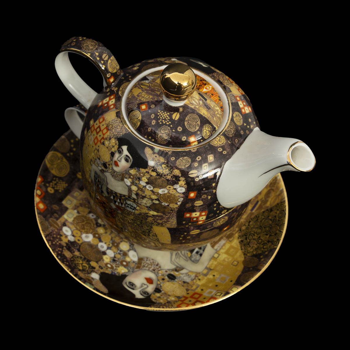 Gustav Klimt Cup and Teapot Duo, Tea for one  : Adèle Bloch (detail n°2)