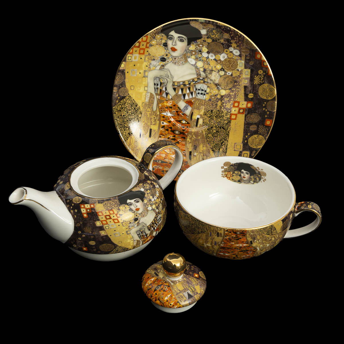 Gustav Klimt Cup and Teapot Duo, Tea for one  : Adèle Bloch (detail n°3)