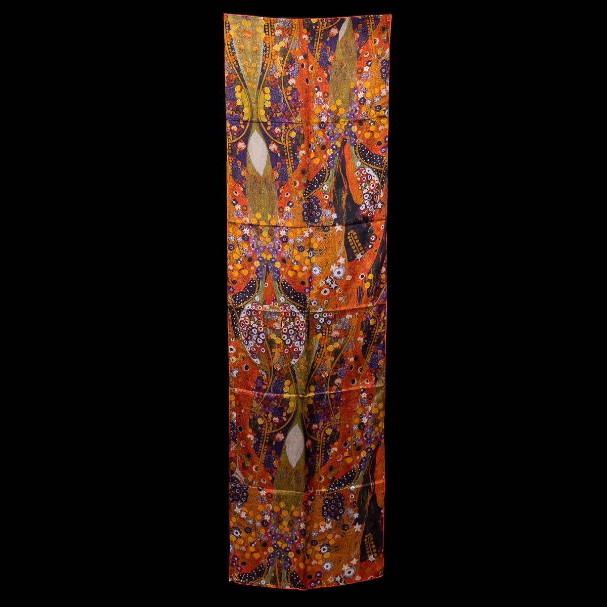 Bufanda de seda Gustav Klimt: Serpientes marinas (desplegada)