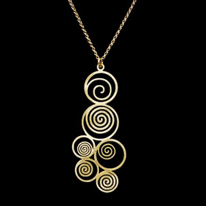 Colgante inspirado en Gustav Klimt - Espirales Art Nouveau