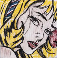 Reproduccin en lienzo Roy Lichtenstein : Chica con Cinta en el Pelo, 1965