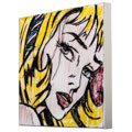 Roy Lichtenstein print on canvas - Girl with Hair Ribbon, 1965 (detail)