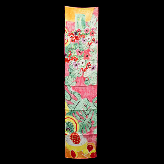 Foulard De Soie Carré Villeroy & Boch - Motif "Plantation" Ananas, Fleurs - Multicolore - Neuf