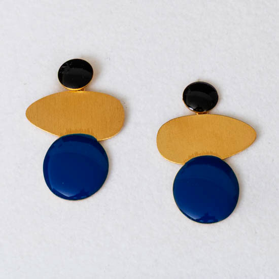 Bracciale Dorato MIRÓ JEWELRY - Ispirato All'Opera 'Parler Seul' - Metallo Placcato Oro 24K, Design Aperto Con Smalto, Diametro 6cm - 2
