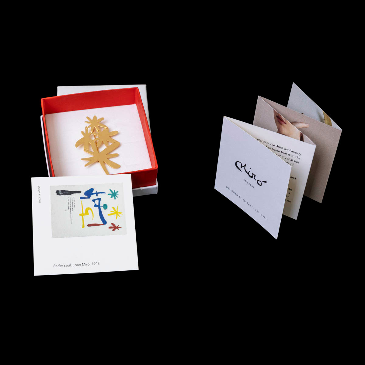 Spilla ispirata a Joan Miro: Stelle (dettaglio n°1)