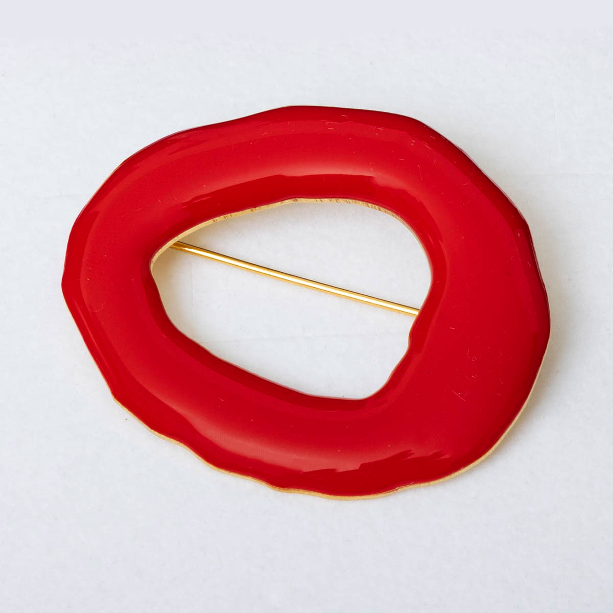 Spilla ispirata a Joan Miro: Rosso (Senza titolo 8 - 1974)