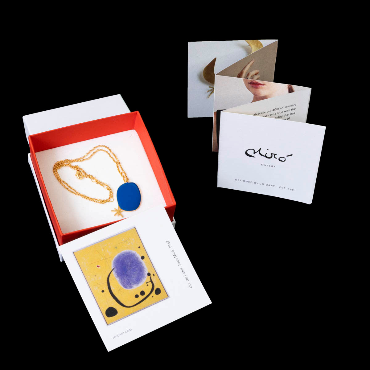 Pendentif d’après Joan Miro : 'L'or de l'azur' (détail n°2)