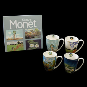 Coffret 4 Mugs en porcelaine Claude Monet