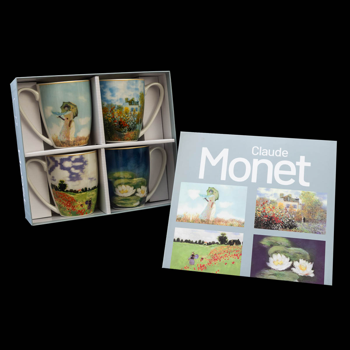 Coffret 4 Mugs en porcelaine Vincent Van Gogh, Claude Monet (détail 2)
