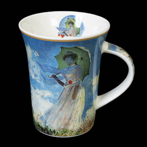 Mug Claude Monet, in porcellana : Donna con parasole