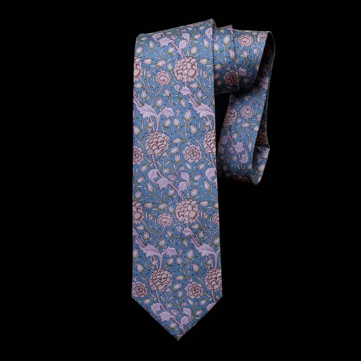 Cravatta in seta - William Morris: Wild Tulip (dettaglio)