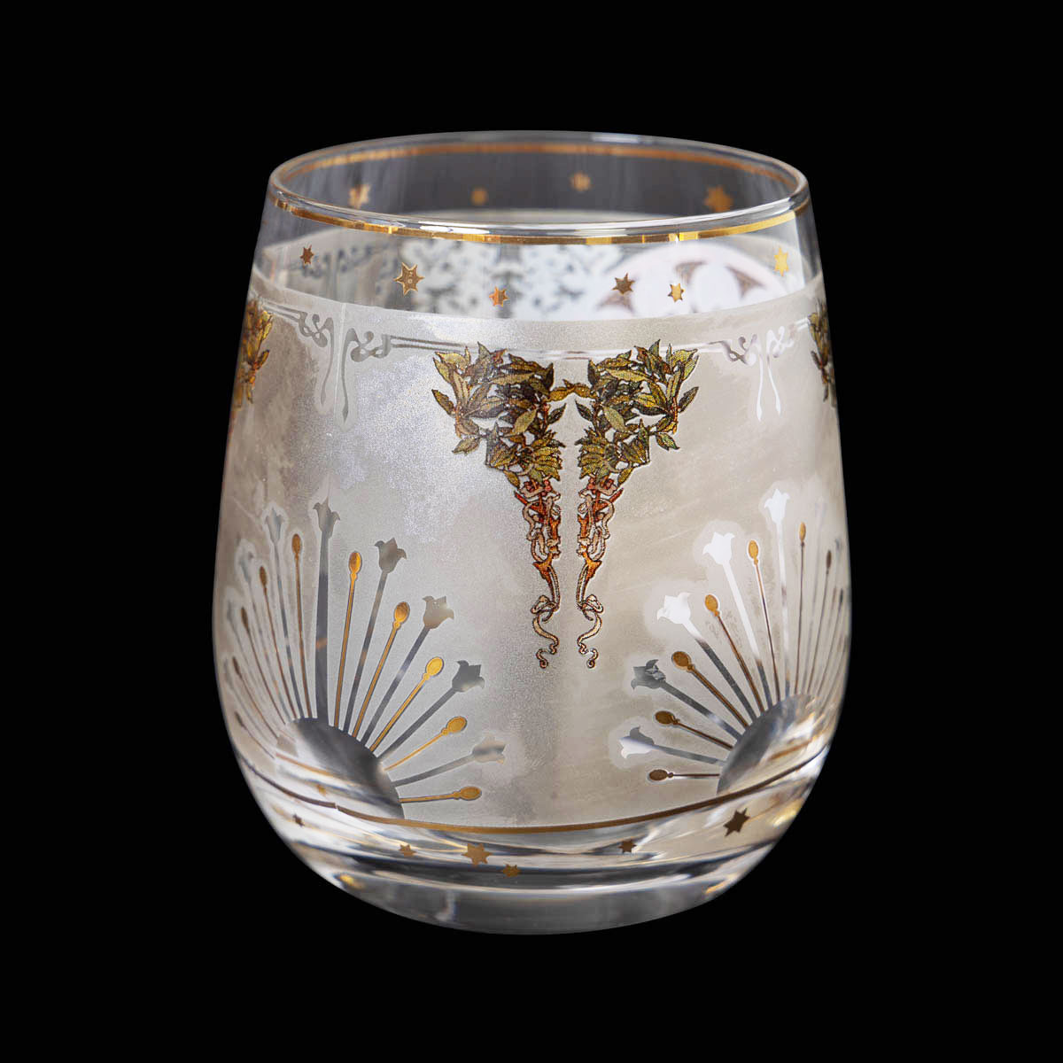 photophore en verre Alfons Mucha : Zodiaque (détail 1)