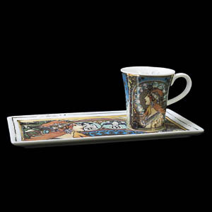 Alfons Mucha Coffee Set expresso, Zodiac (Goebel)