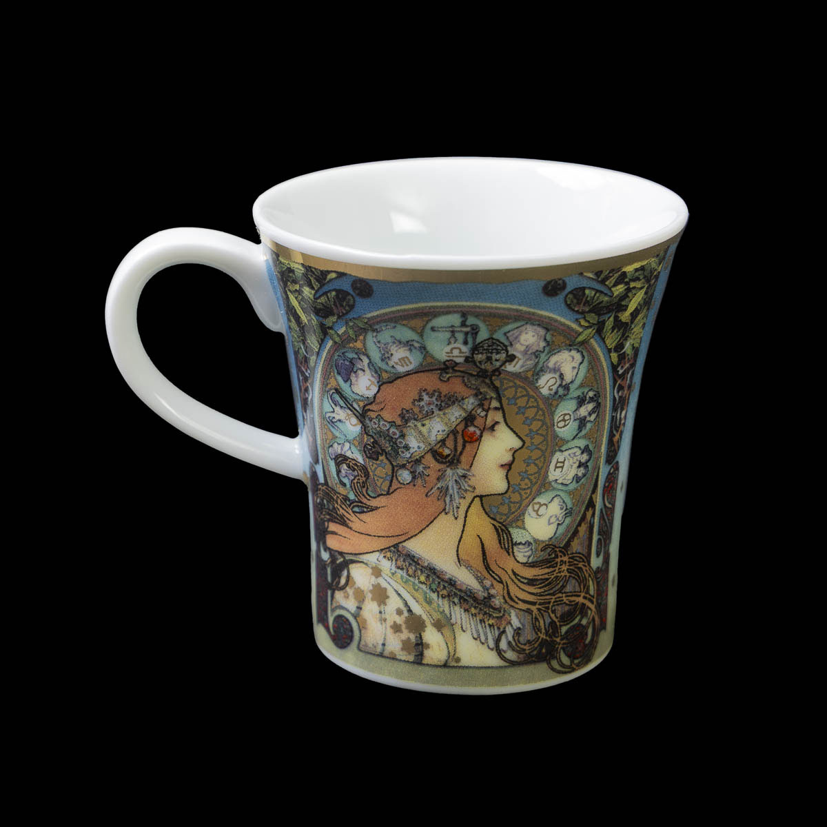 Set à café expresso Alphonse Mucha, Zodiac (tasse verso)