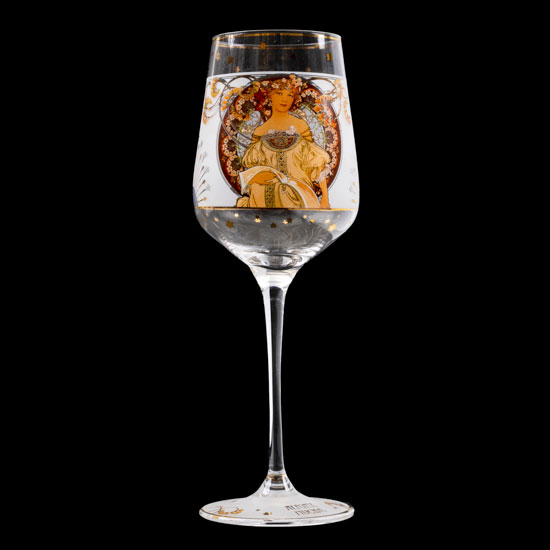 Alphonse Mucha Wine glass : Dreams