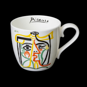 Pablo Picasso porcelain cup : Portrait of Jacqueline with a Hat