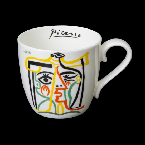 Tasse Pablo Picasso en porcelaine : Portrait de Jacqueline avec un chapeau