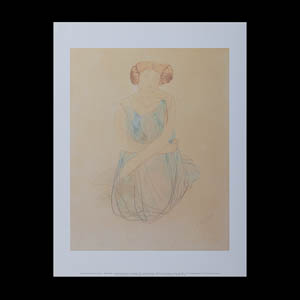 Affiche Auguste Rodin : Jeune fille assise en robe