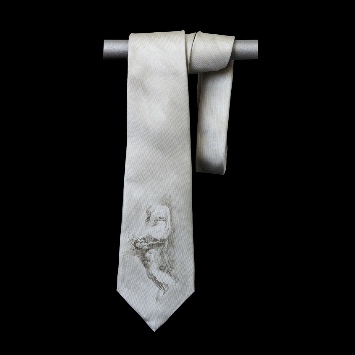 Rodin Silk tie : L'étoile (detail)