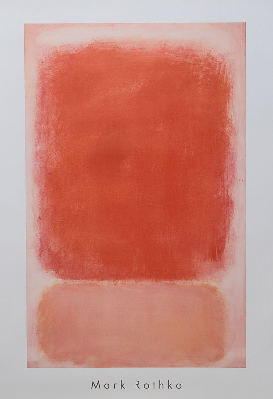 Pster Mark Rothko: Rojo y rosa sobre rosa, 1953