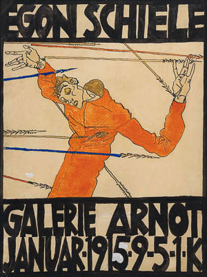 Affiche d’Art Egon Schiele : Galerie Arnot (1915)