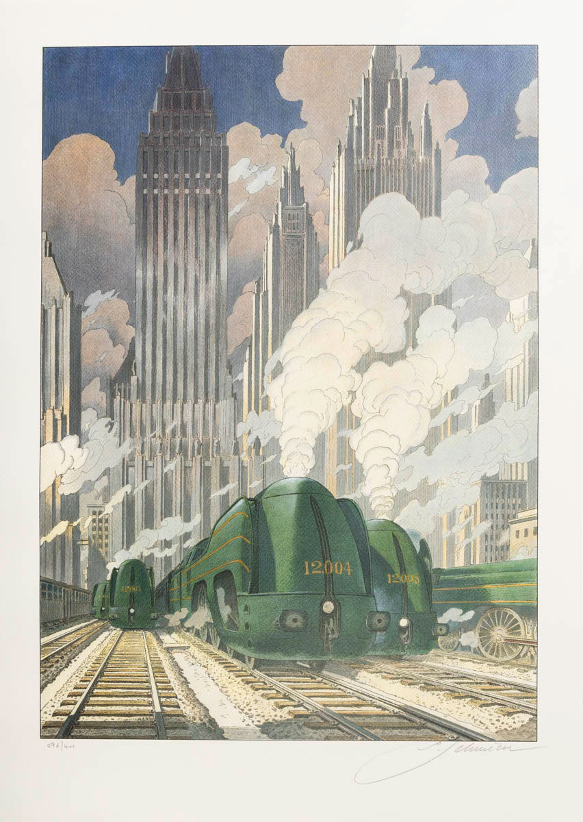 Lámina firmada y numerada François Schuiten : La Type 12, New York (2024)
