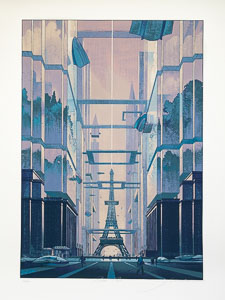 Sérigraphie signée et numérotée de François Schuiten - Revoir Paris (2025)