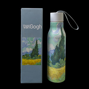 Bouteille isotherme Van Gogh : Champ de blé aux cyprès
