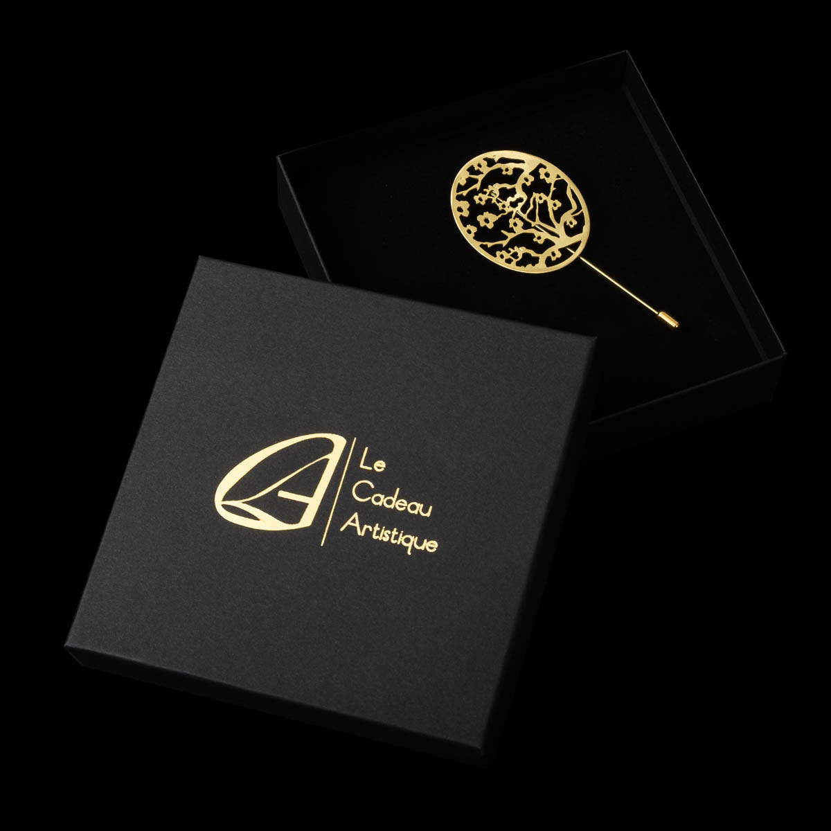 Broche inspirada en Van Gogh - El almendro en flor