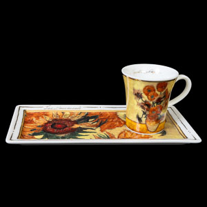 Set à café expresso Vincent Van Gogh : Les tournesols (Goebel)
