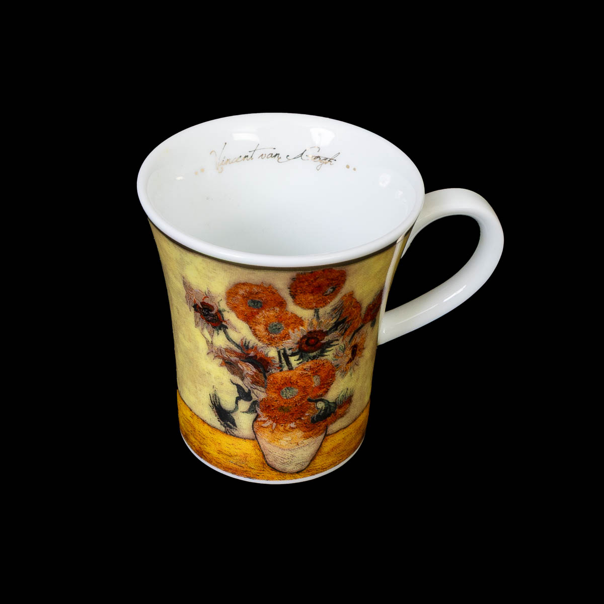 Set à café expresso Vincent Van Gogh : Les tournesols (tasse recto)
