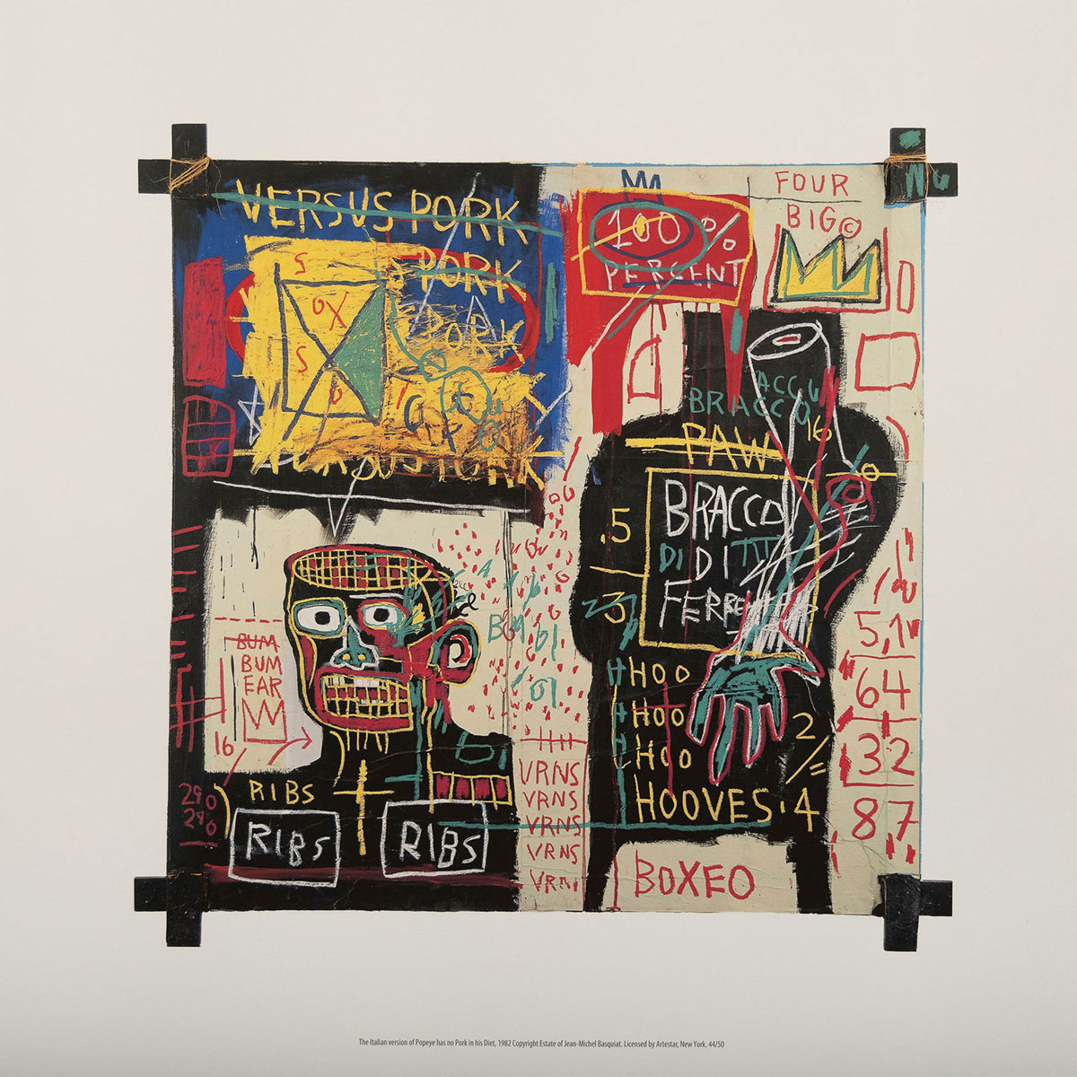 Affiche d’Art Jean-Michel Basquiat : The Italian version of Popeye (1982) - Affiche